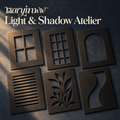 naryinww™ Light & Shadow Atelier Printable Shadow Stencils — Window, Arch & Botanical Patterns for Small Product Photography