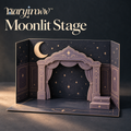 naryinww™ Moonlit Stage Printable Mini Photo Backdrop — Celestial Photography Scene, Moon Cutouts & Paper Stage Props